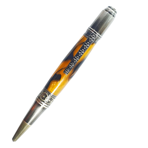 עט ארט דקורטיב בעבודת יד – עט יוקרתי וייחודי בגווני זהב ושחור עם עיטורים מתכתיים
 Translation missing: he.content.product_image_main