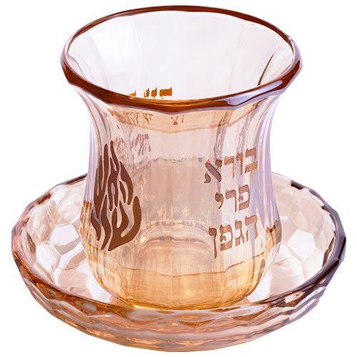 כוס קידוש ללא רגל קריסטל זהב "האש שלי" Translation missing: he.content.product_image_main