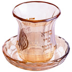 כוס קידוש ללא רגל קריסטל זהב "האש שלי"