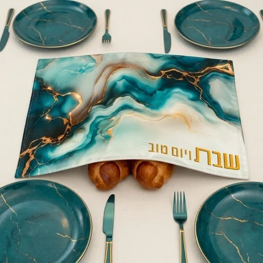 כיסוי חלה מהודר בעיצוב שיש וזהב Translation missing: he.content.product_image_secondary