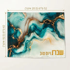 כיסוי חלה מהודר בעיצוב שיש וזהב